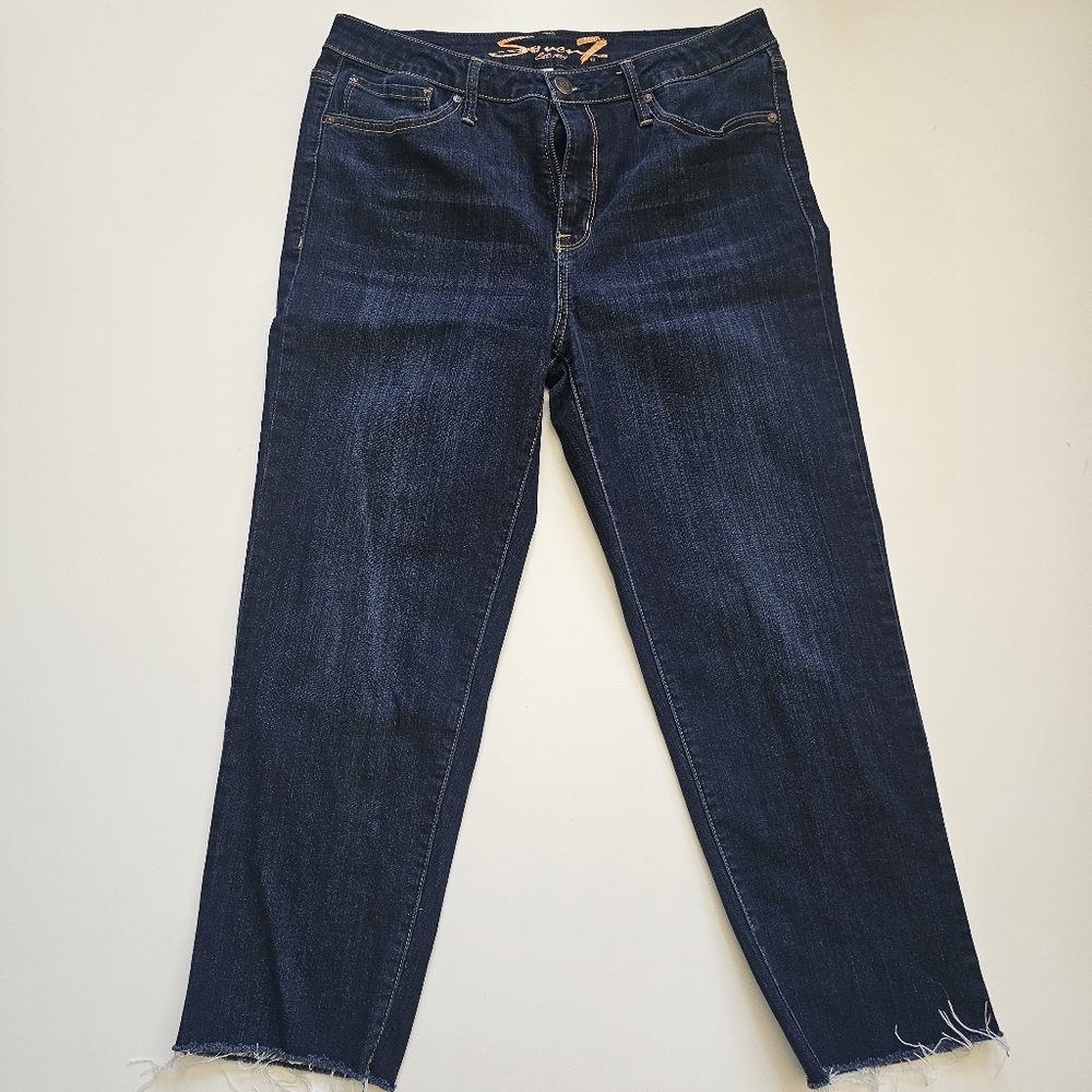 Seven7 Jeans Tower Straight Cropped Capri Size 12